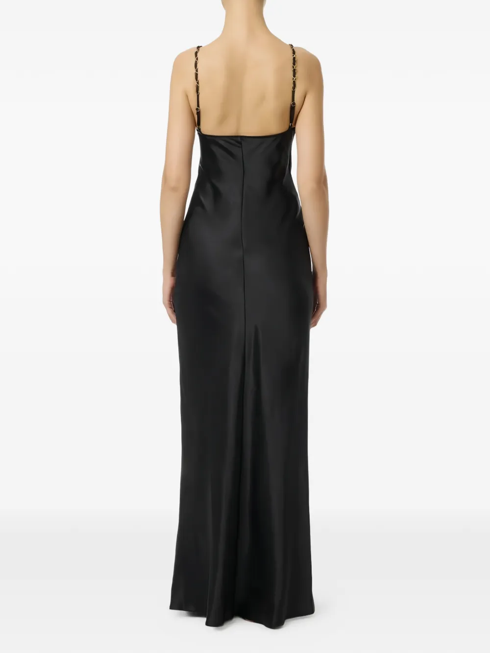 Elisabetta Franchi Maxi-jurk met kettingbandjes - Zwart