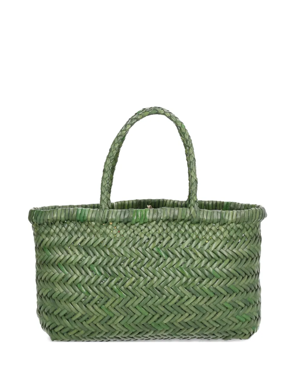 DRAGON DIFFUSION braided-woven tote bag - Green