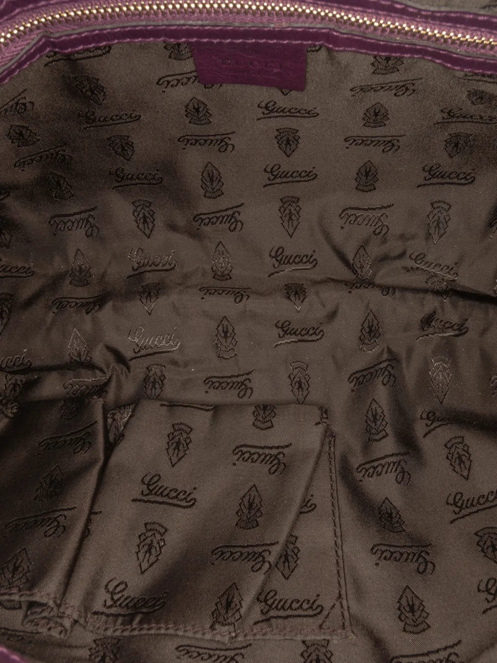 Pre-owned Gucci 2016-2025 Large Patent Hysteria Clutch Bag In Purple