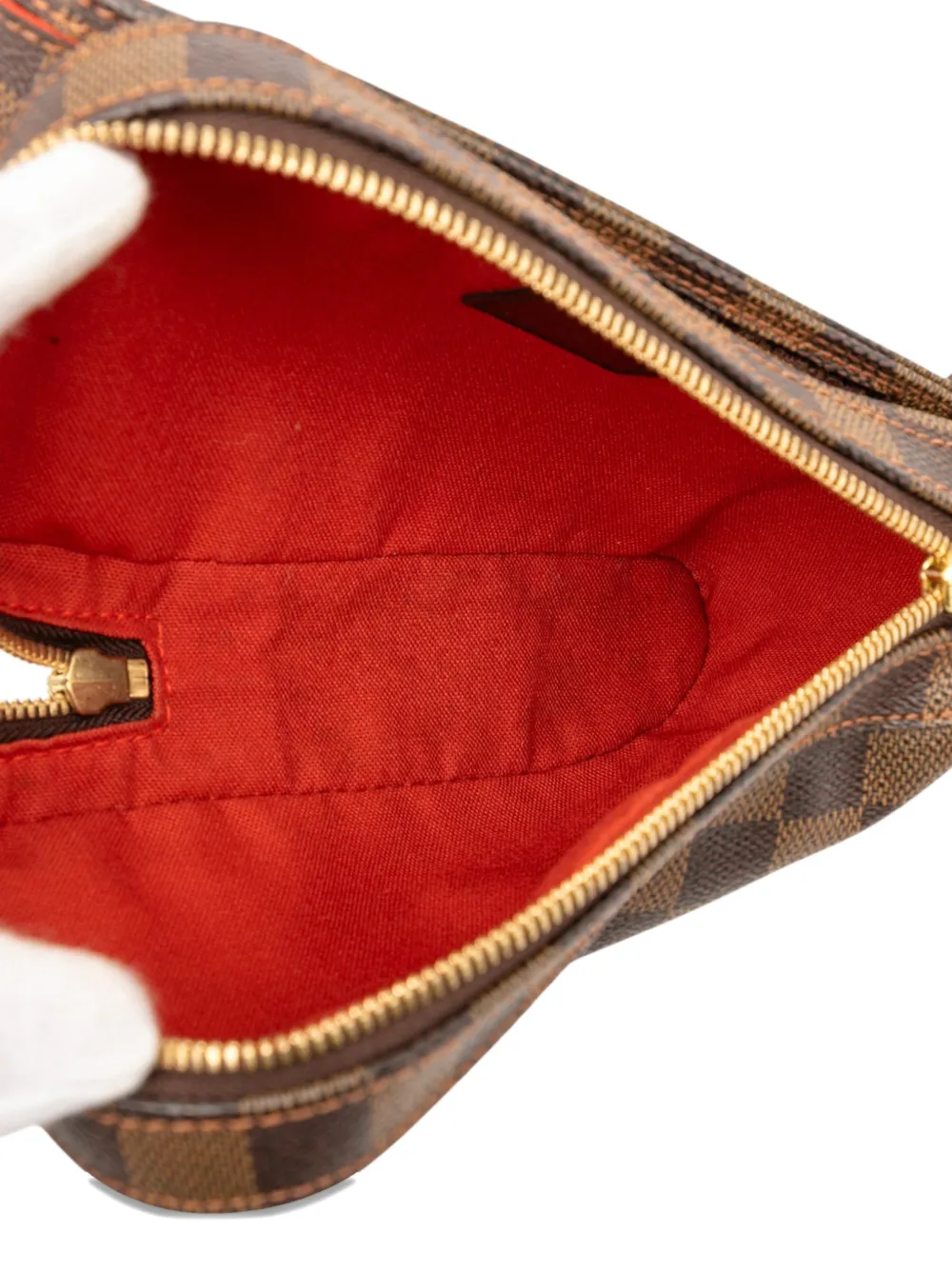 LOUIS VUITTON Pre-owned 2005 Damier Ebene Geronimos Crossbody Bag In Brown