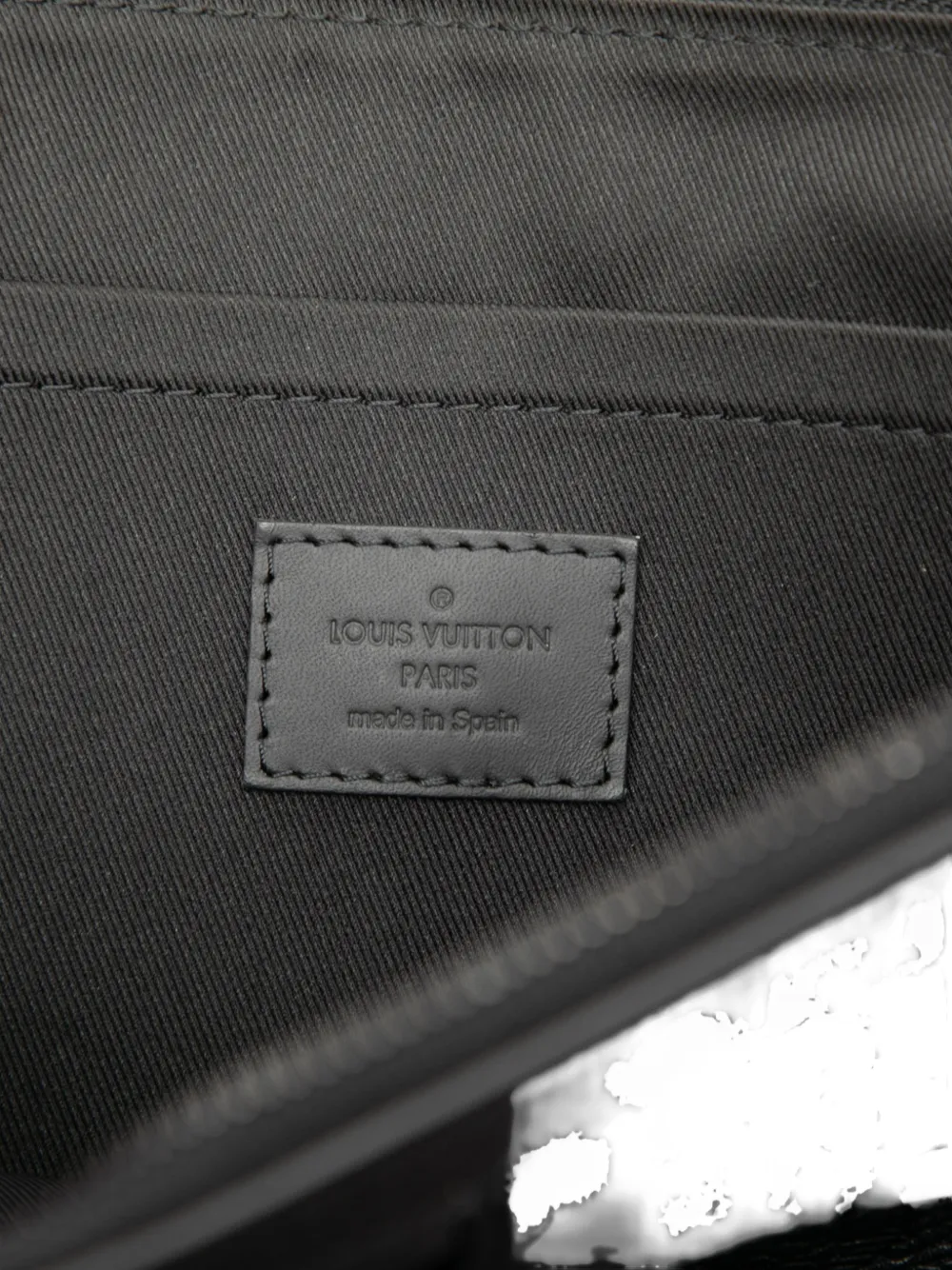 Pre-owned Louis Vuitton 2019 Monogram Shadow Discovery Pochette Clutch Bag In Black