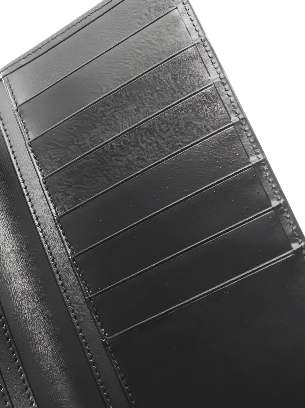 Pre-owned Cartier 2010s Pasha Bi-fold Leather Long Wallet In Black