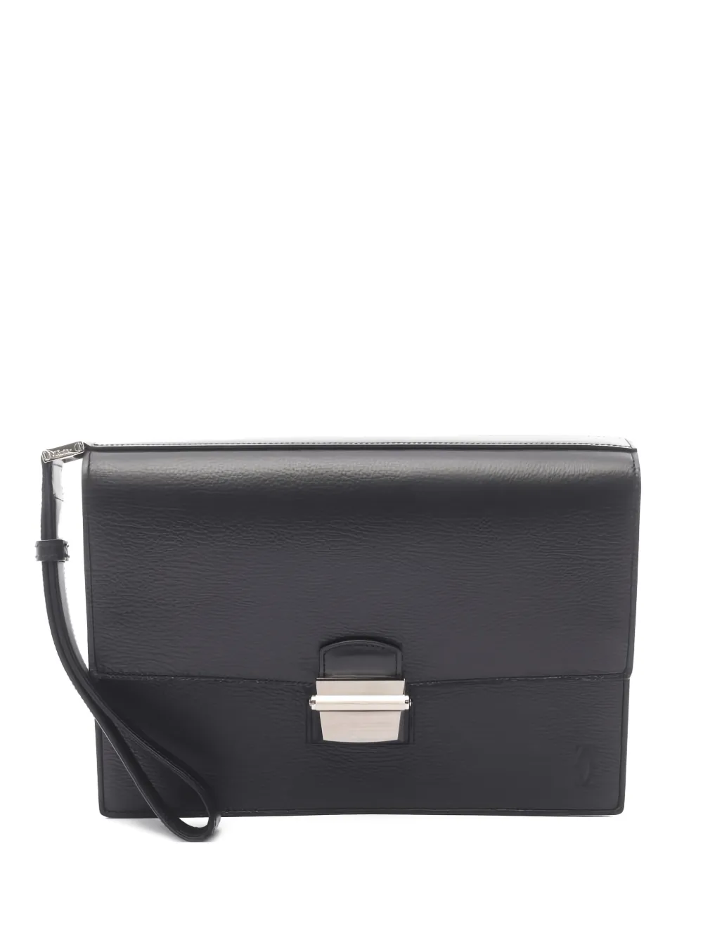 Cartier 2010s pasha second leather clutch bag – Black