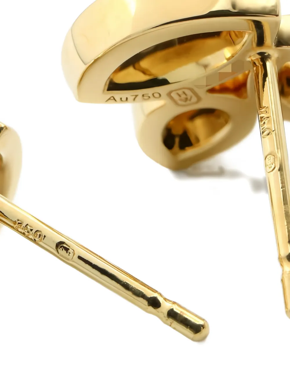 HARRY WINSTON Pre-owned 2010s 18k Yellow Gold Diamond Lily Cluster Mini Earrings