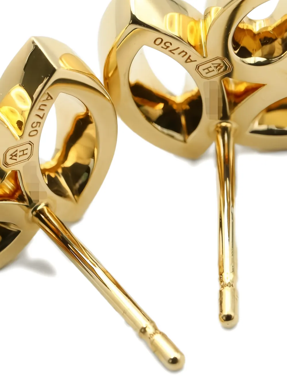 HARRY WINSTON Pre-owned 2010s 18k Yellow Gold Diamond Lily Cluster Mini Earrings