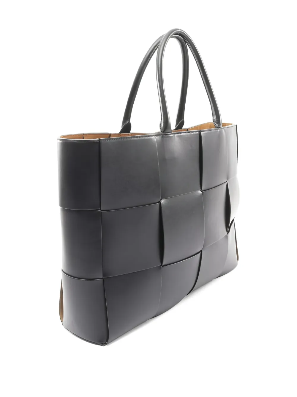 BOTTEGA VENETA Pre-owned 2010s The Arco Large Intrecciato Leather Tote Bag In Black