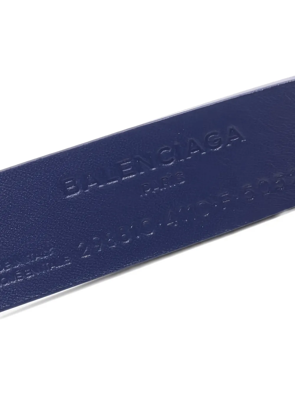 Pre-owned Balenciaga 2010s Logo Hardware Leather Belt In Blue