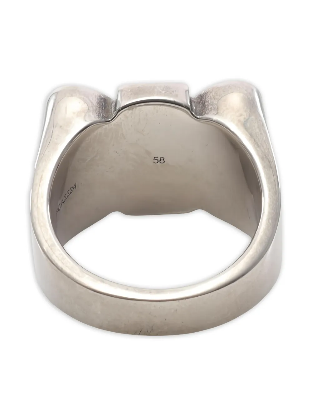 CELINE Pre-owned 2010s Chunky Triomphe Ring In Silver