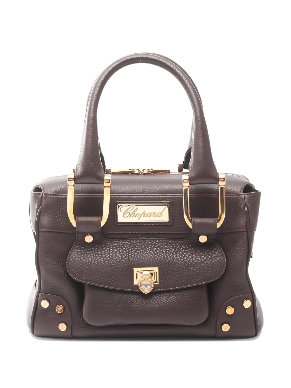 Chopard Pre-Owned 2000s leather heart lock tote bag | Brown | Image 1