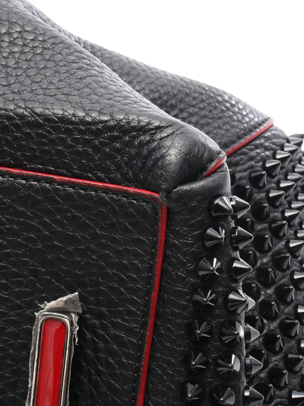 CHRISTIAN LOUBOUTIN Pre-owned 10s Panettone Studded Tote Bag In Black