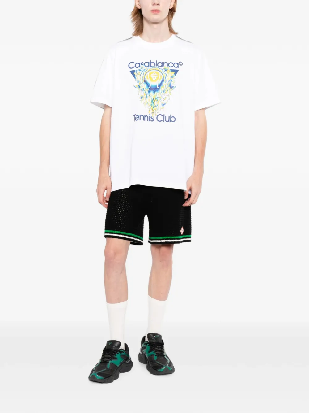 Casablanca T-shirt met grafische print Wit