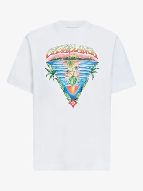 Casablanca t-shirt en coton à imprimé graphique