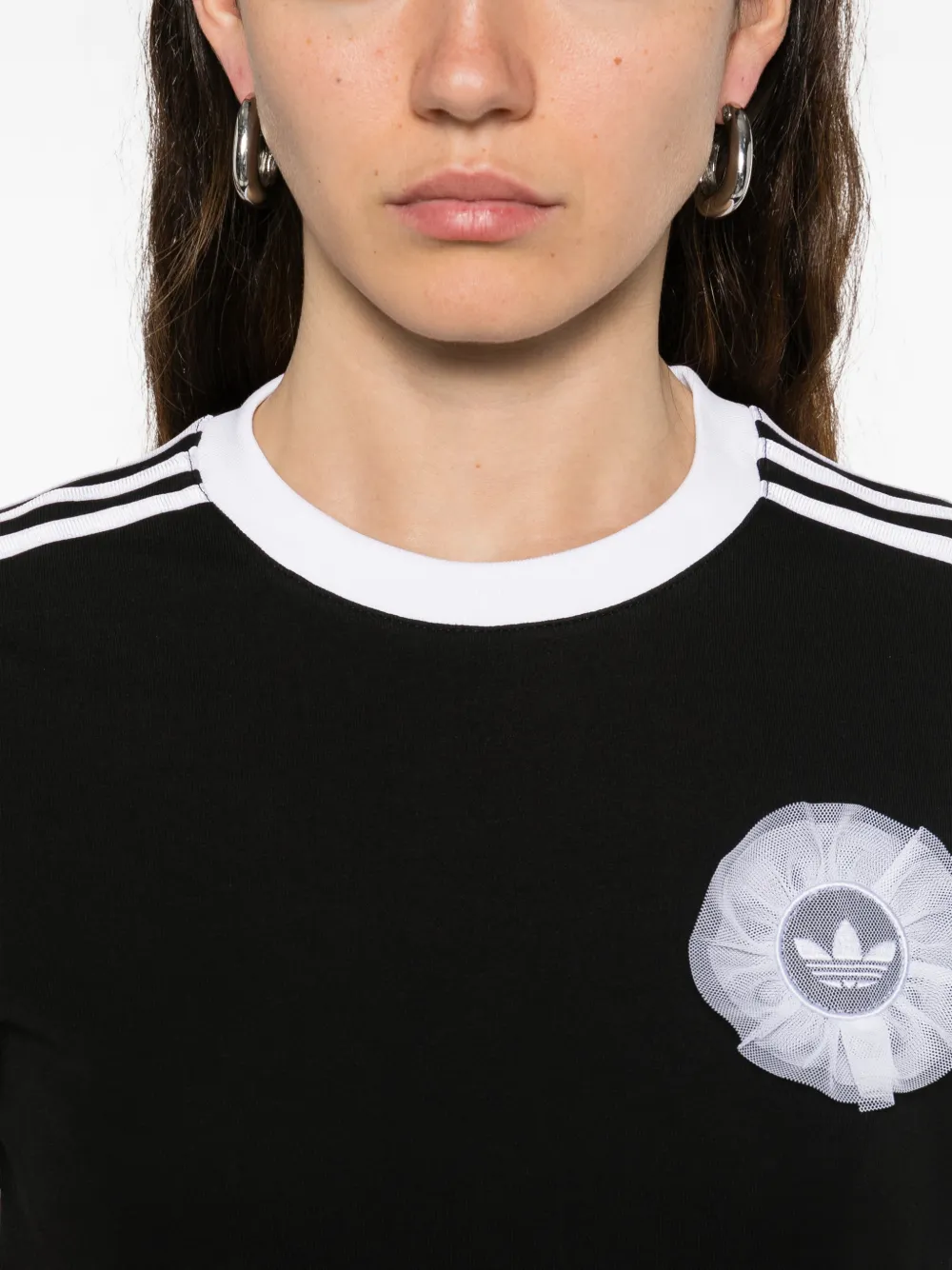 adidas T-shirt met patch Zwart
