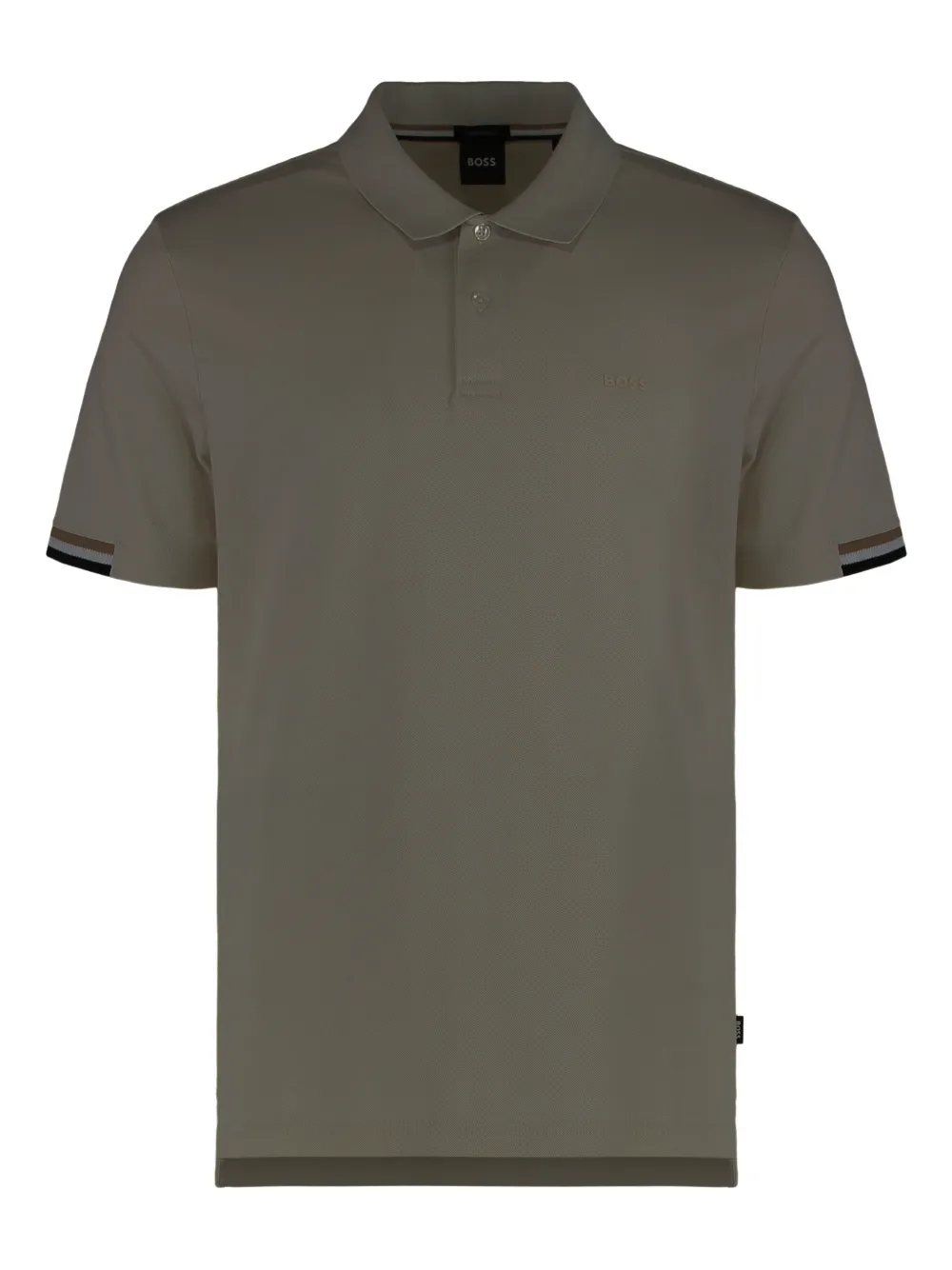 BOSS button-fastening polo shirt Beige