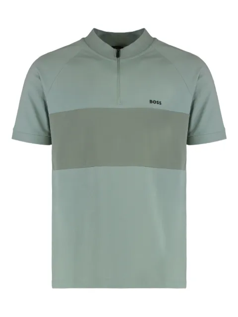 BOSS zip-fastening polo shirt