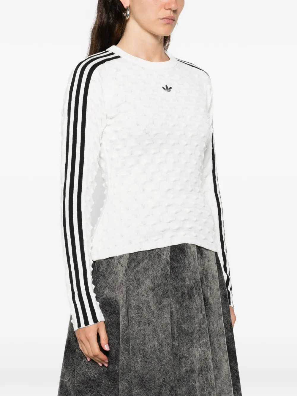 adidas Trui met logodetail en drie strepen Wit