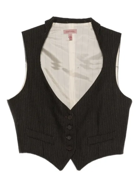 Romeo Gigli Pre-Owned pinstripe button vest
