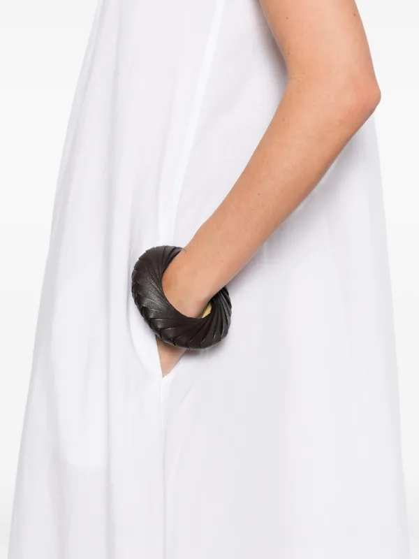 knee length dresses for ladies Off White Tie Midi Dress main image 1