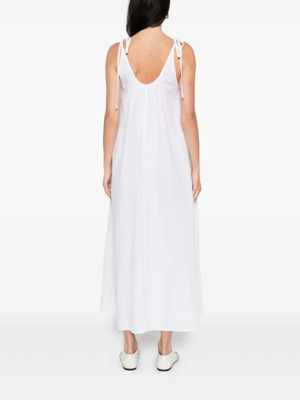 knee length dresses for ladies Rose Garden Tied Shoulder Maxi Dress White main image 0