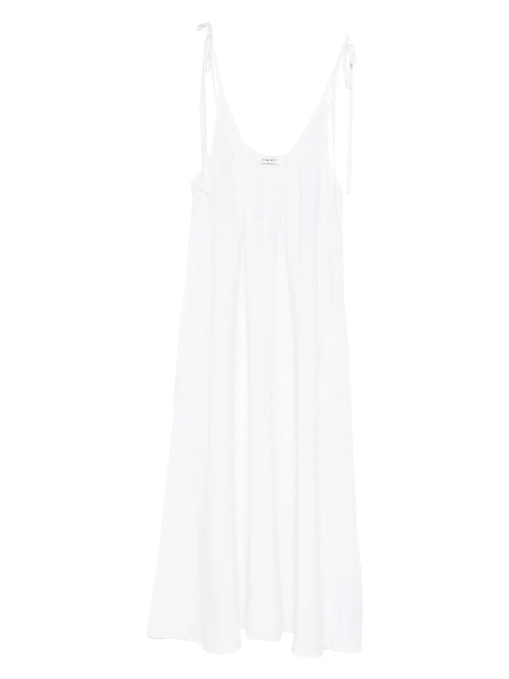ANINE BING vestido midi con moño en la correa | blanco | Image 1