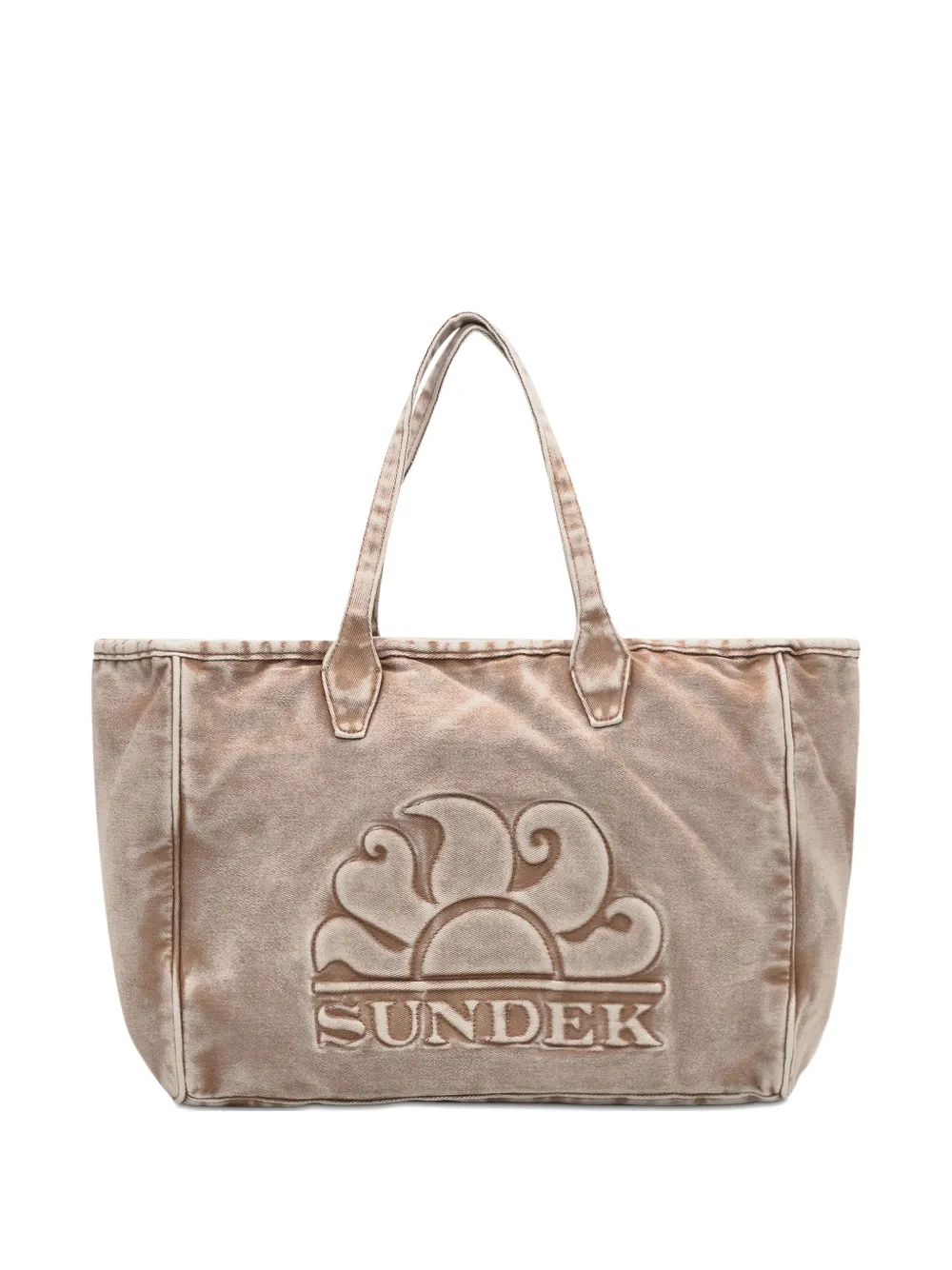 Sundek Borsa tote Roberts con logo goffrato - Toni neutri