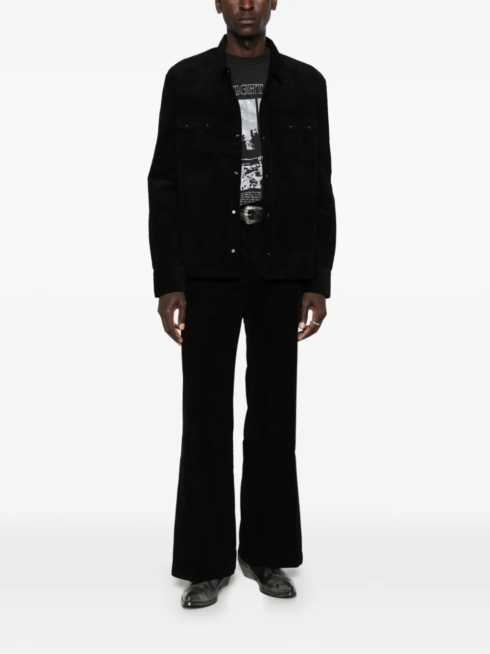 MIDNIGHT RODEO graphic long-sleeve T-shirt - Zwart