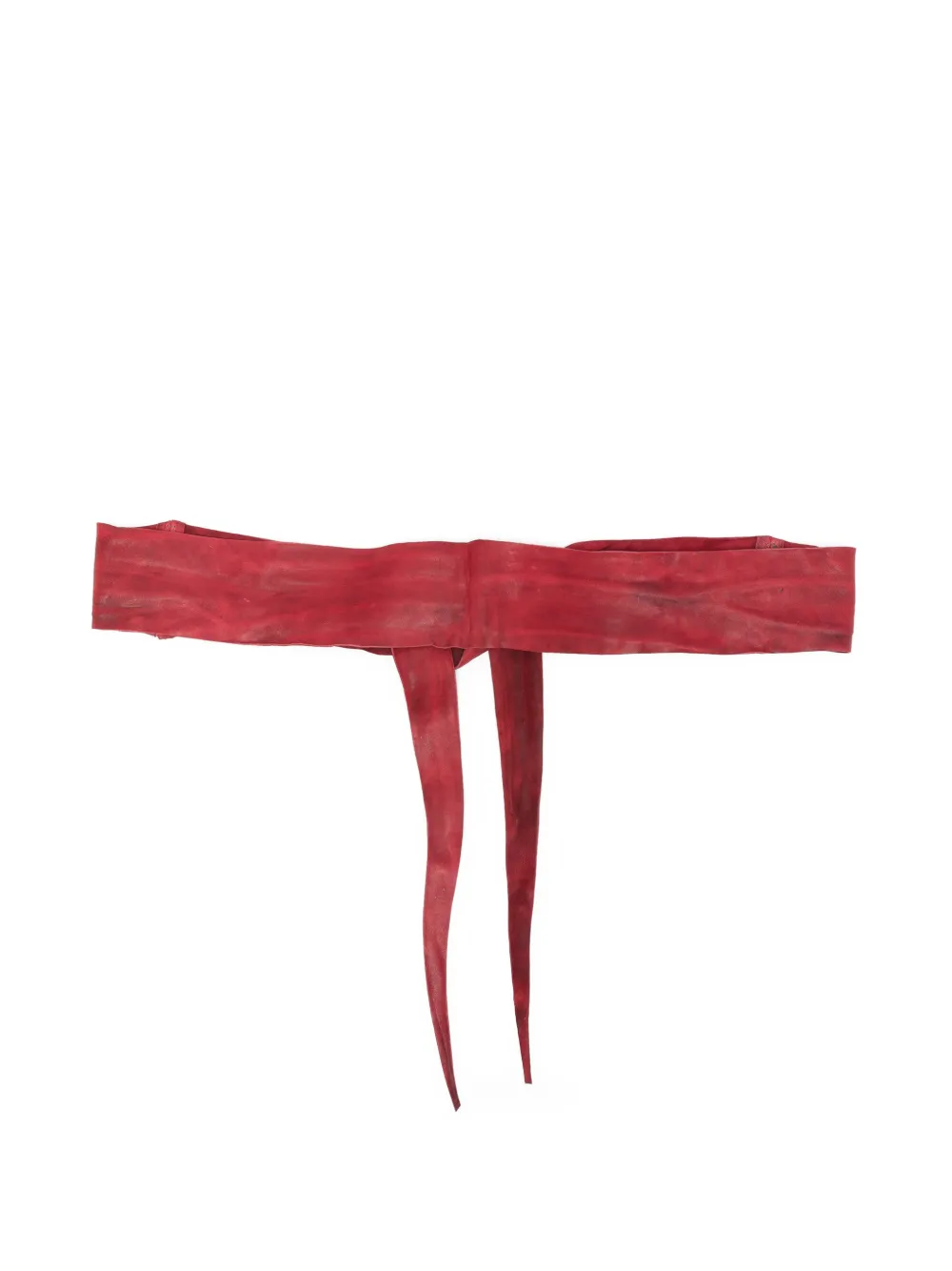 SOMMET tie leather belt - Rood