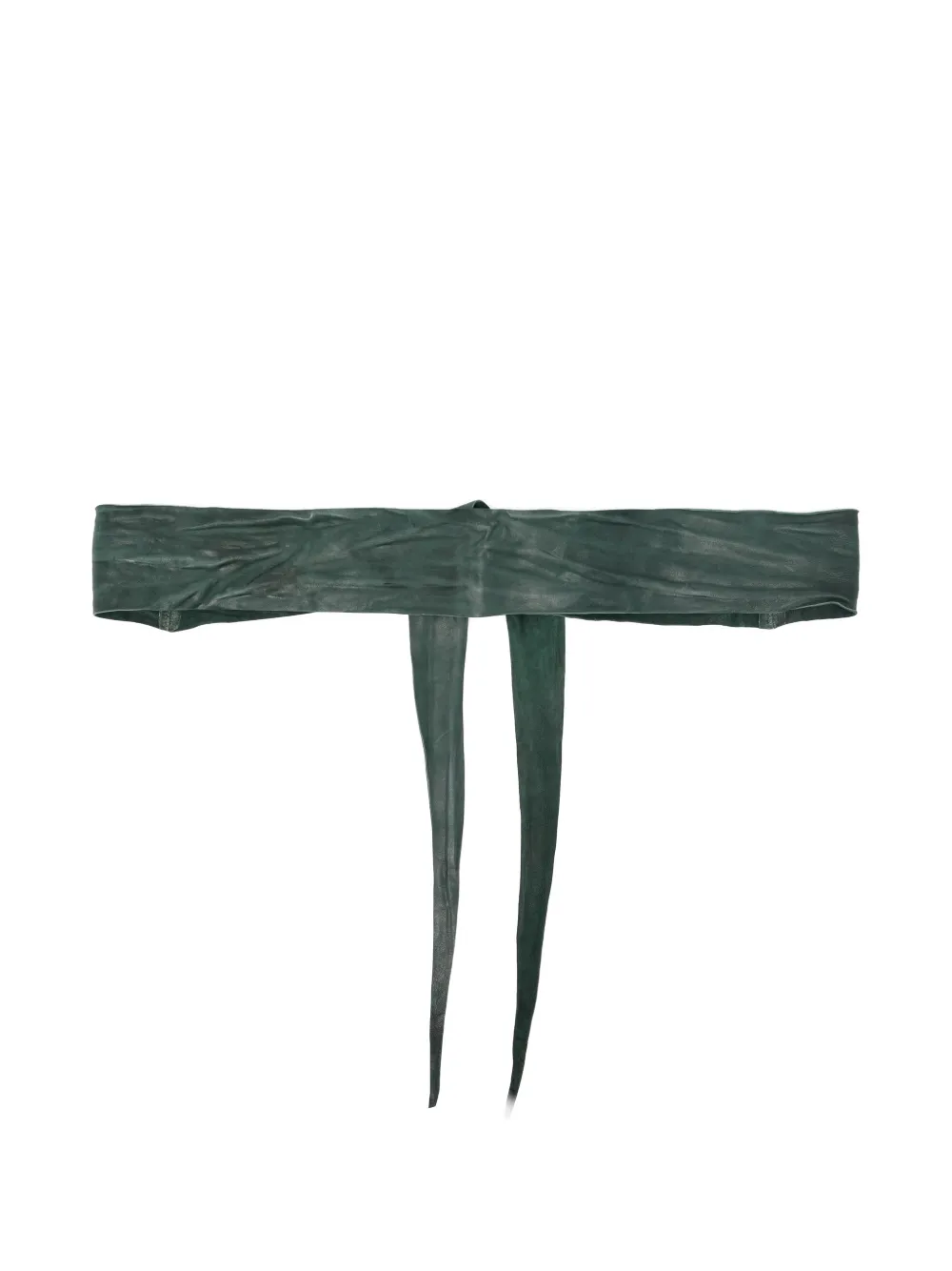 SOMMET tie sheepskin belt - Groen