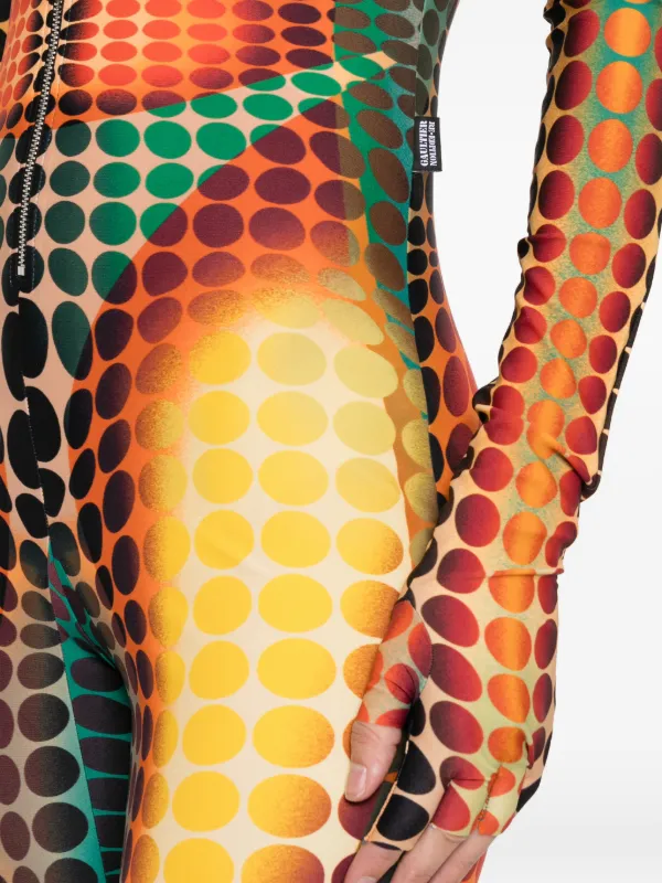 Jean Paul Gaultier Zip Dotted All In One | Orange | FARFETCH GE