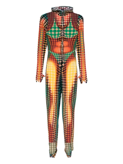 Jean Paul Gaultier jumpsuit con estampado de lunares