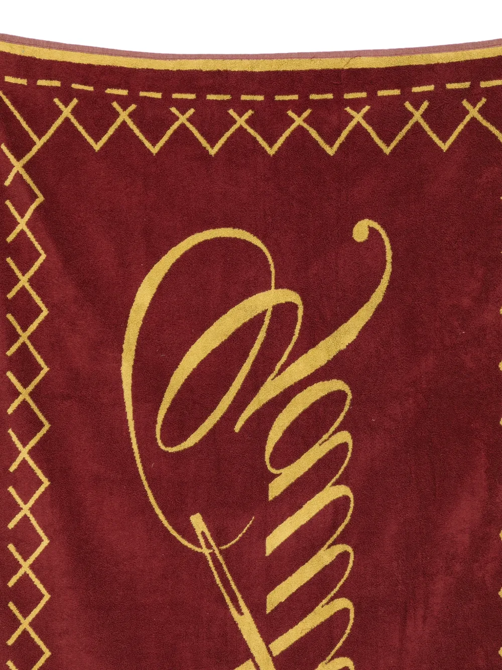 Jean Paul Gaultier Handdoek met jacquard afwerking Geel