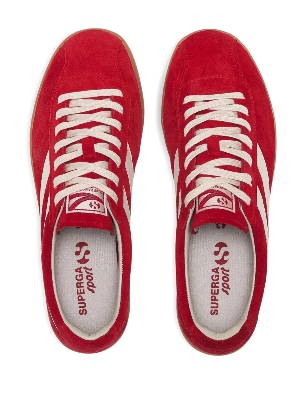 Superga 1960 Capri Sport Striped Sneakers In Red