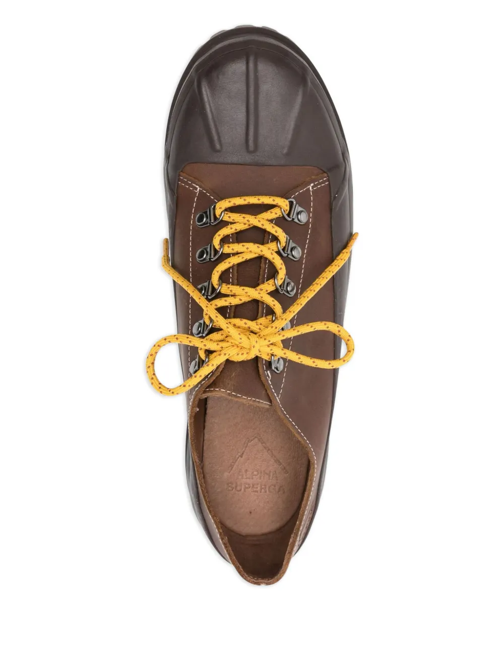 Superga 3345 Alpina Crazy Horse enkellaarzen met veters Bruin