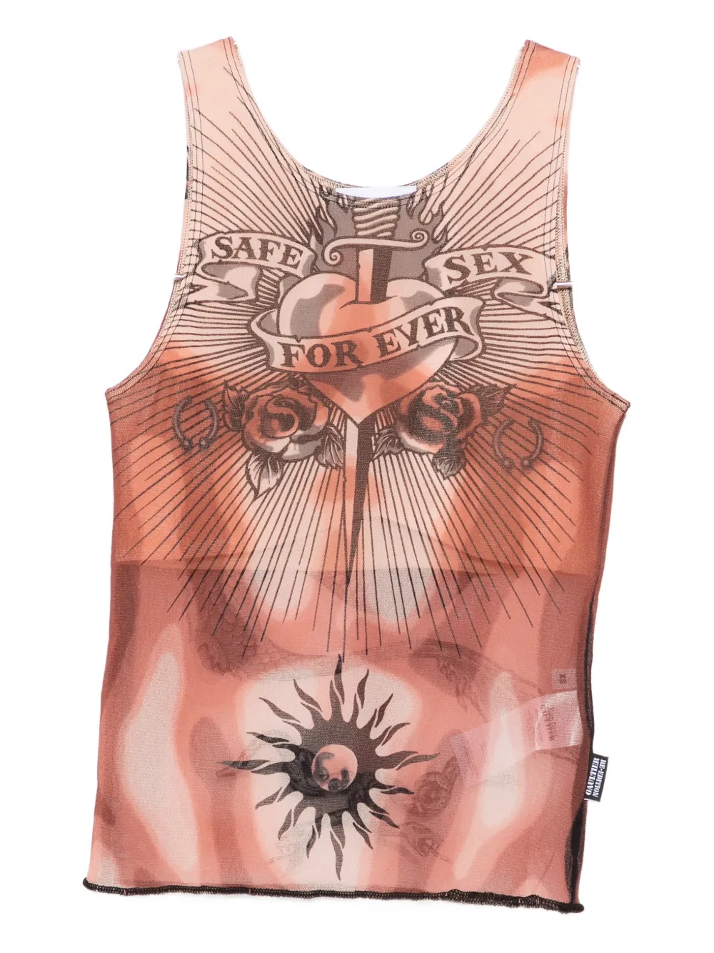 Jean Paul Gaultier graphic-print tank top - Toni neutri