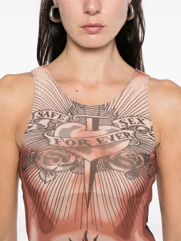 Jean Paul Gaultier タンクトップ ジャンポールゴルチエJean Paul GAULTIER タトゥープリントパワー