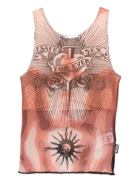 Jean Paul Gaultier graphic-print tank top