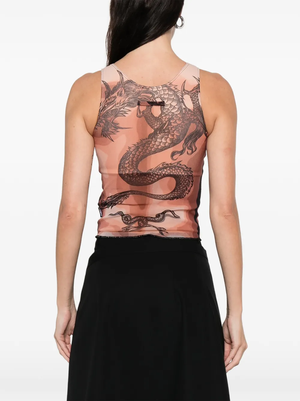 Jean Paul Gaultier Graphic-print Tank Top In Neutral