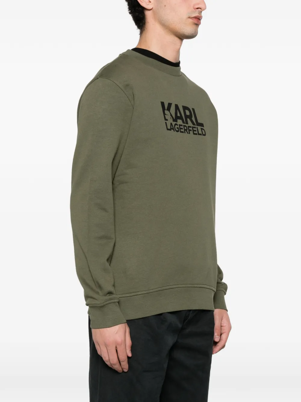 Karl Lagerfeld logo-print sweatshirt - Groen