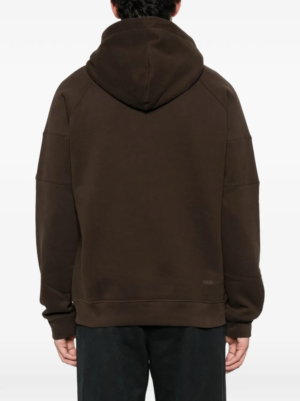 Karl Lagerfeld Hoodie met geborduurd logo Bruin