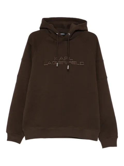 Karl Lagerfeld logo-embroidered hoodie
