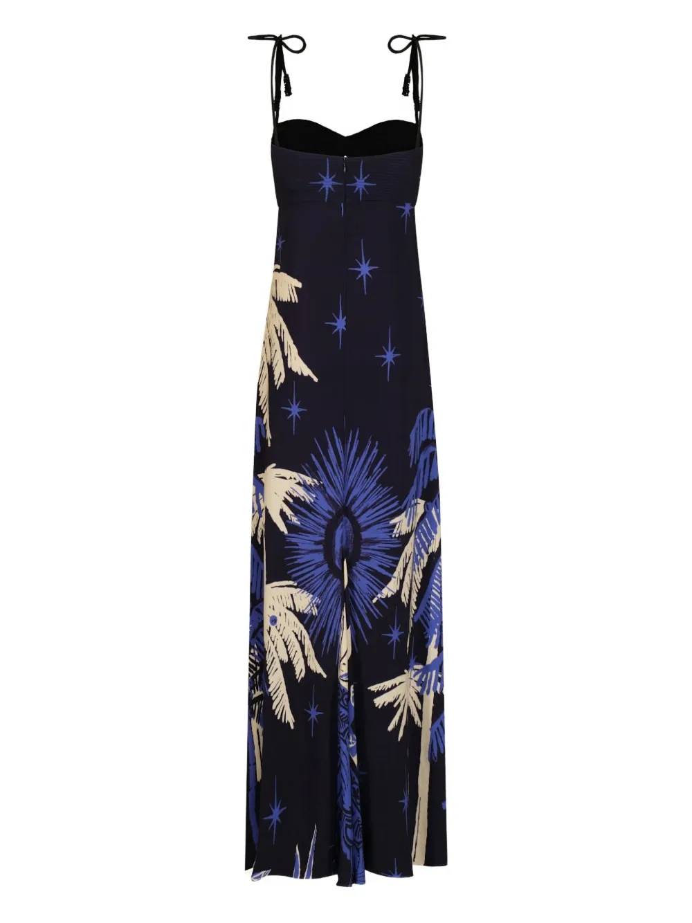Johanna Ortiz Dancing With The Shadows tie-strap printed dress - Blauw