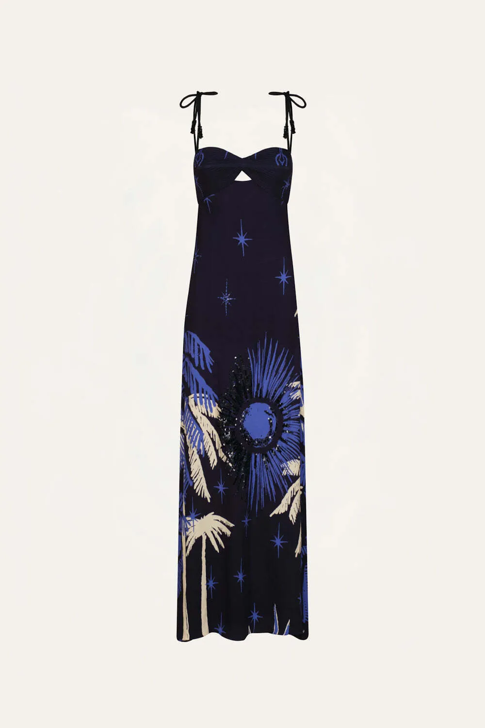 Johanna Ortiz Dancing With The Shadows tie-strap printed dress | azul | Image 1