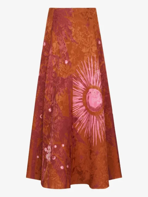 Johanna Ortiz Encanto De Isla printed jacquard skirt
