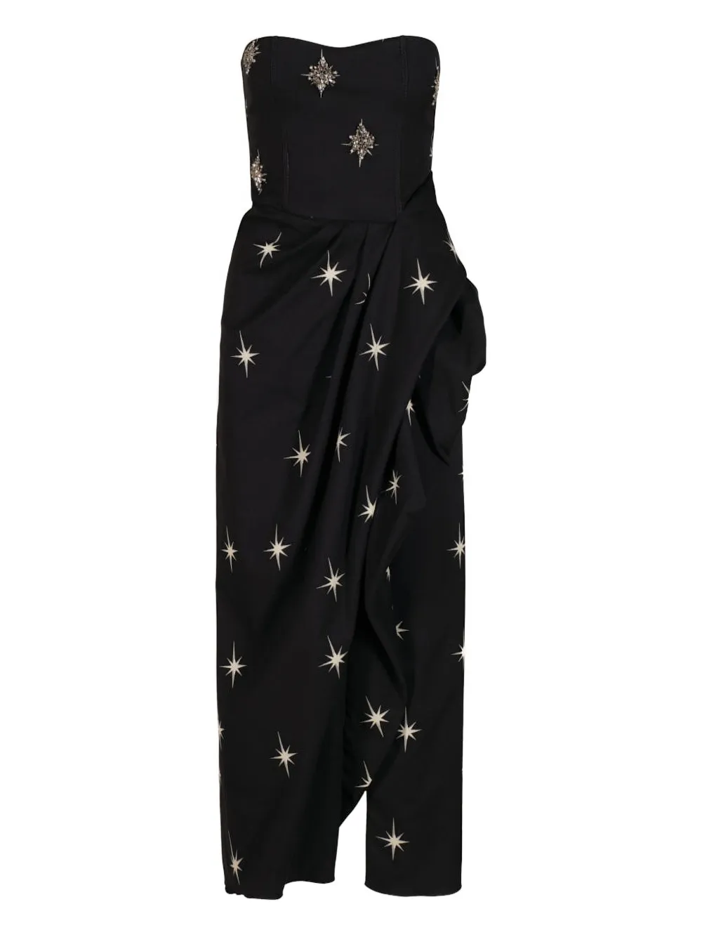 Johanna Ortiz Ethereal star-print strapless dress | negro | Image 1