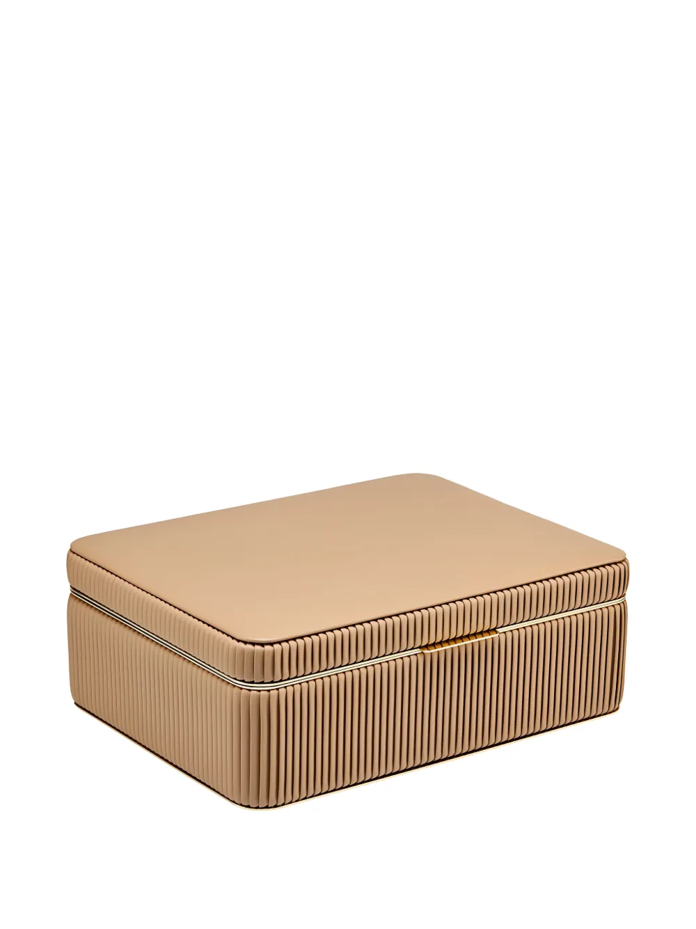 WOLF large Bella ribbed jewellery box (11cm x 24cm) | Decorative Boxes | Image 2