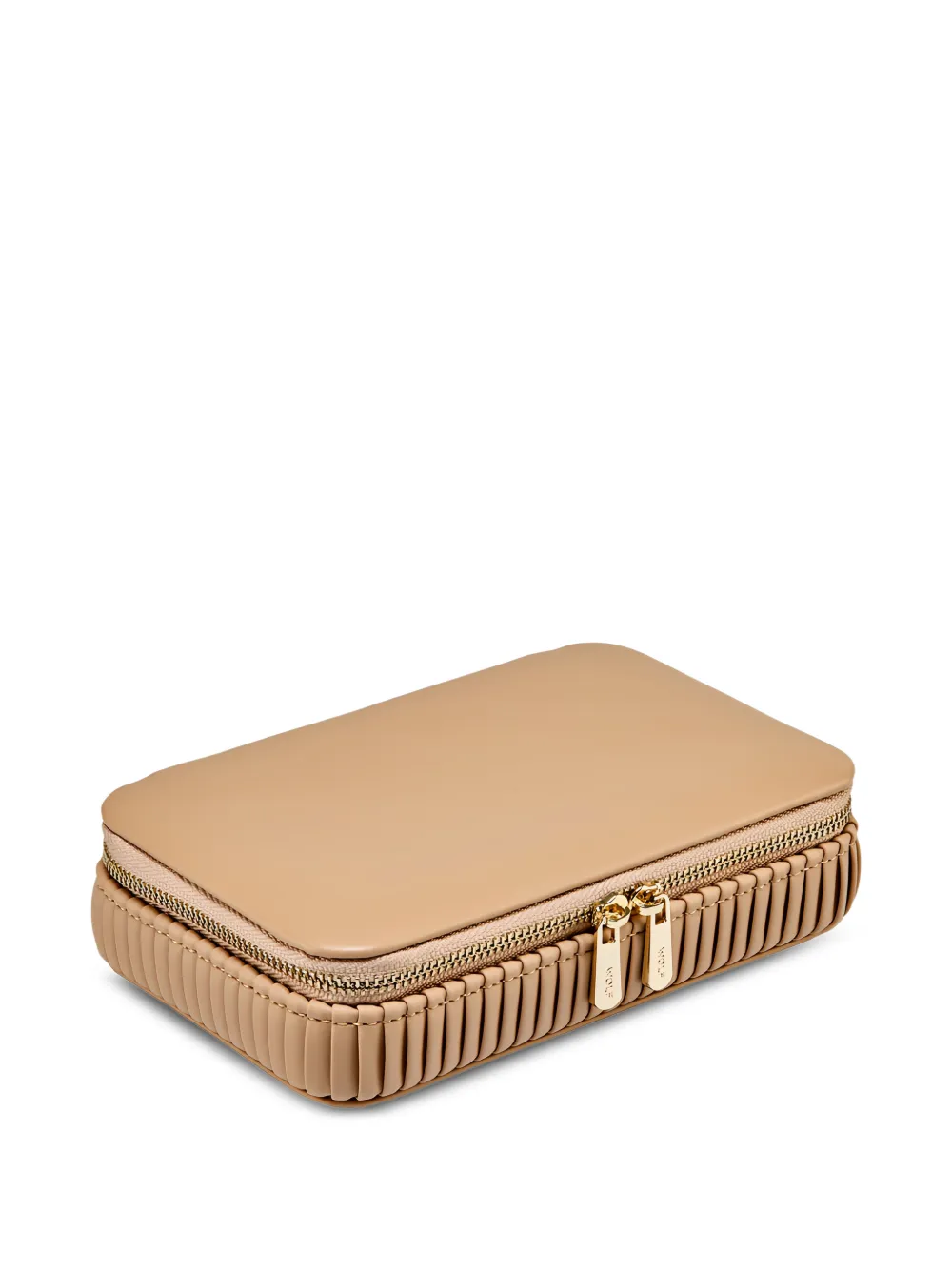 WOLF Portagioie Bella con zip (4,4cm x 10,2cm) - Toni neutri