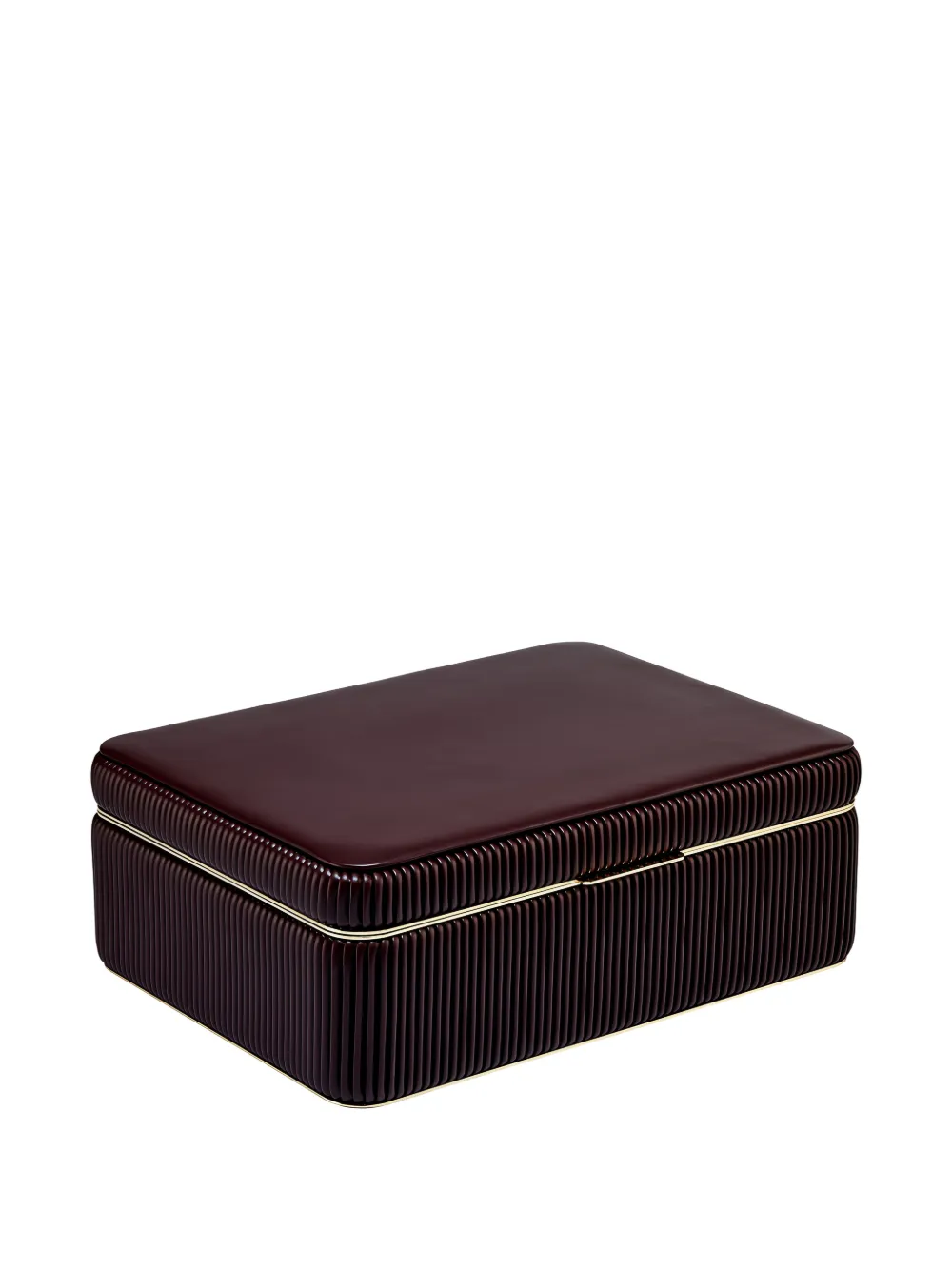 WOLF large Bella ribbed jewellery box (11cm x 24cm) | Decorative Boxes | Image 2