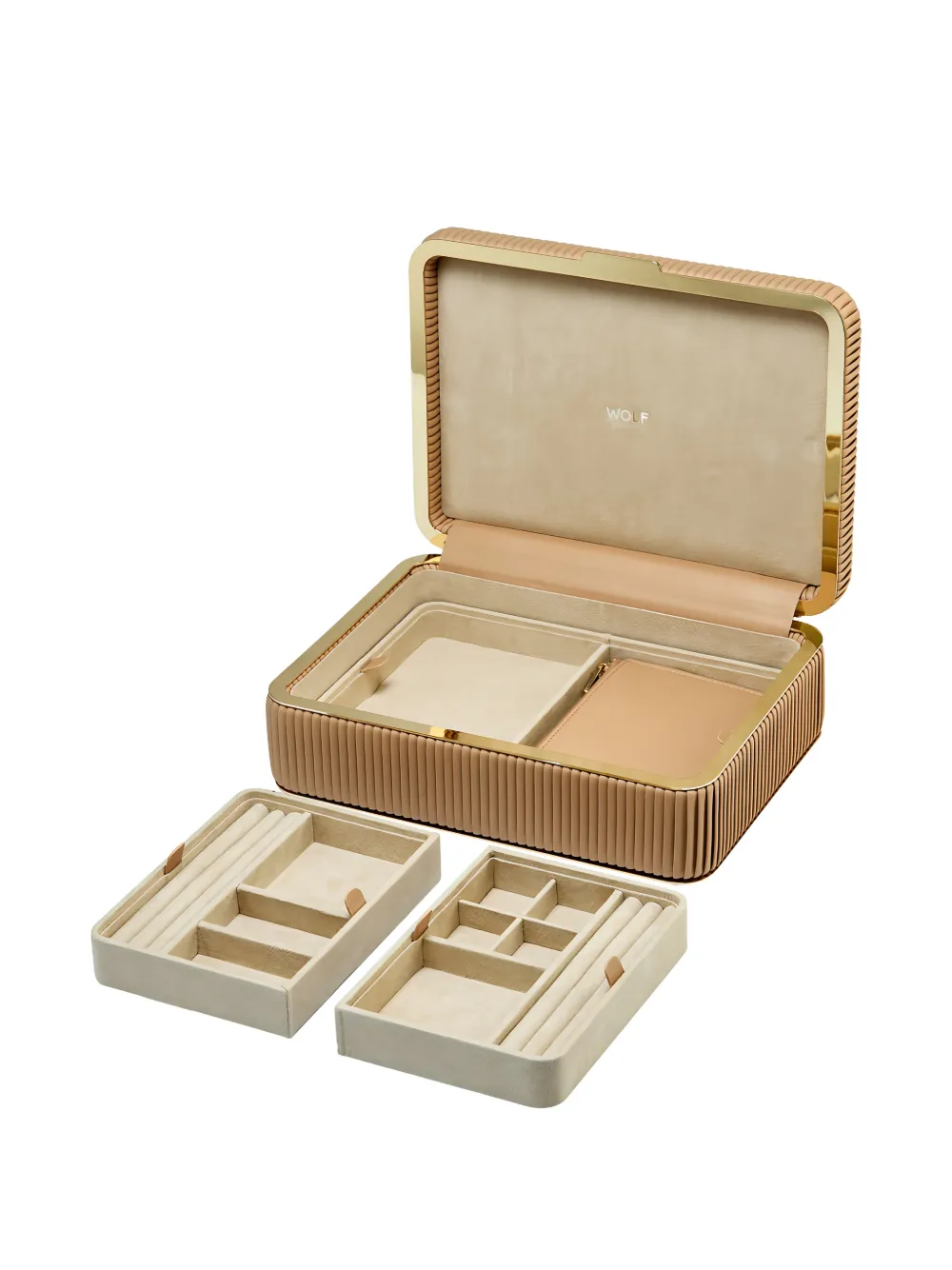  Wolf Medium Bella Jewellery Box (11cm X 20cm) - Neutrals 