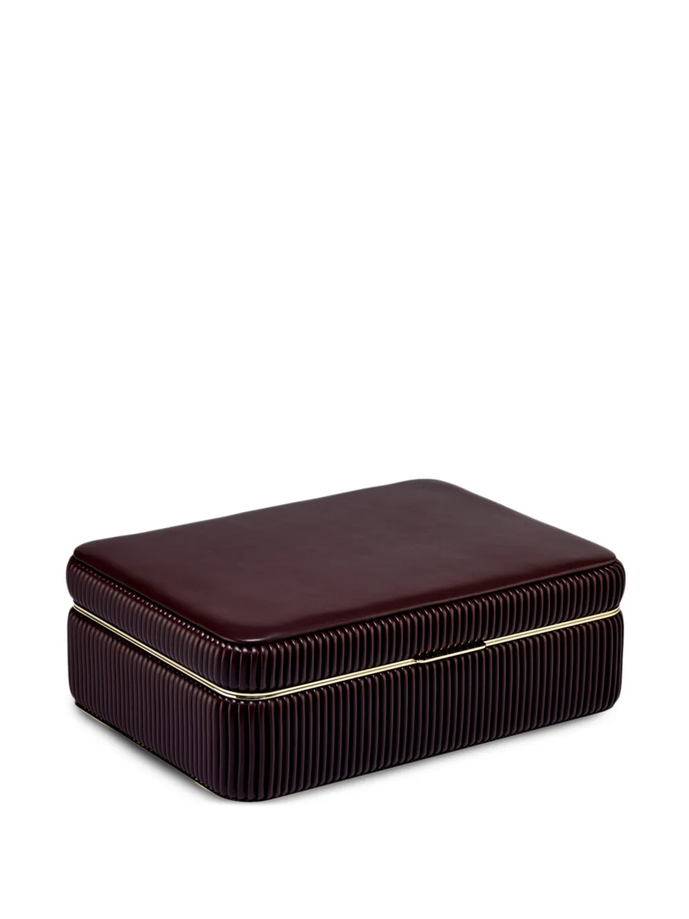 Wolf Medium Bella Jewellery Box (11cm X 20cm) In Burgundy