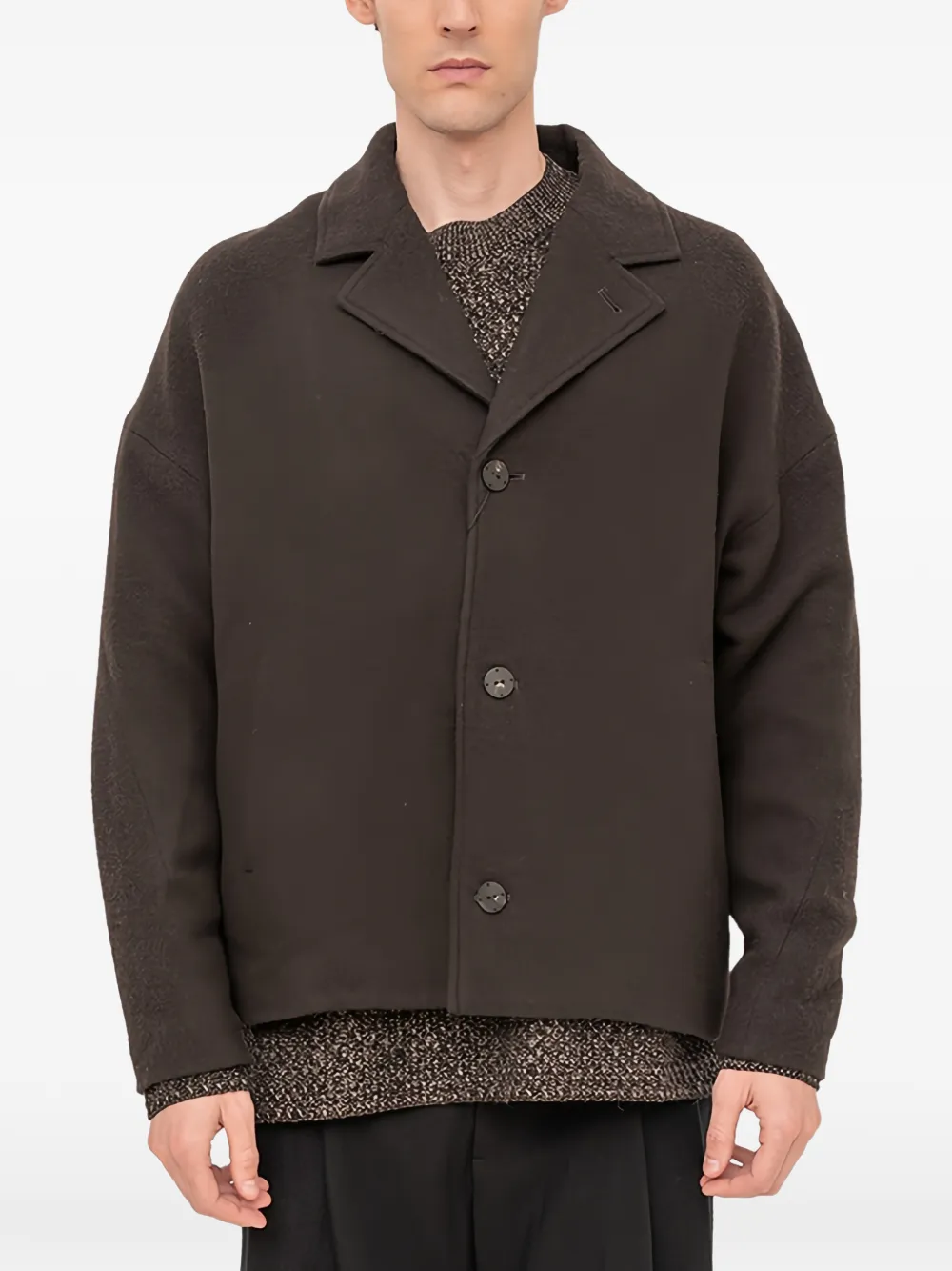 Devoa single-breasted peacoat | marrón | Image 1